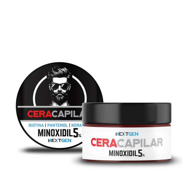 CERA CAPILAR MOLDEADORA CON MINOXIDIL 5%, BIOTINA, KERATINA Y PANTENOL / 110G