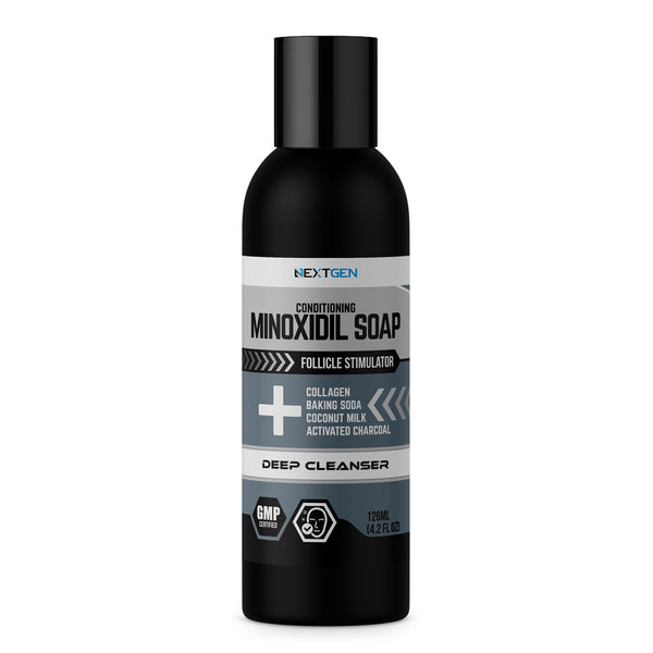 JABÓN ACONDICIONADOR CON MINOXIDIL 2%, BICARBONATO, CARBÓN ACTIVADO / 126ML