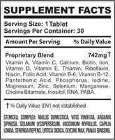MULTIVITAMÍNICO REGENERADOR DE FOLÍCULOS STEM CELLS CÉLULAS MADRE / 30 TABLETAS